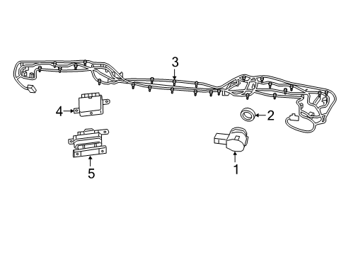 2025 Jeep Wrangler Electrical Components - Rear Bumper Diagram