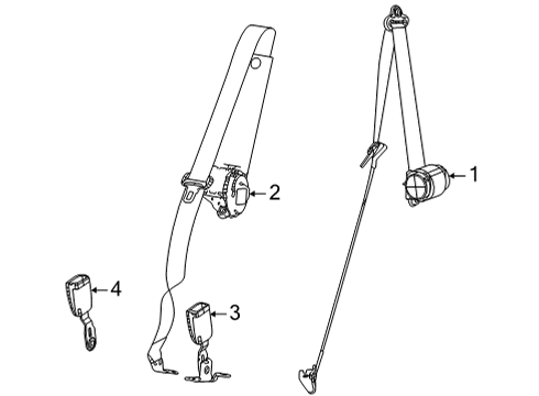 2024 Jeep Grand Cherokee L Seat Belt Diagram