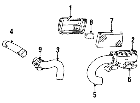 1991 Dodge Spirit Air Inlet Diagram
