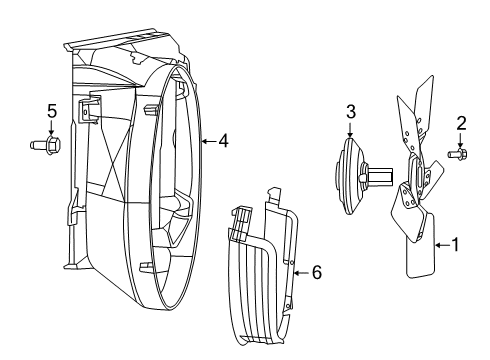 2020 Ram 2500 Cooling System, Radiator, Water Pump, Cooling Fan Diagram 2 - Thumbnail