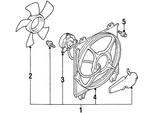 1997 Dodge Avenger A/C Condenser Fan Diagram 1 - Thumbnail
