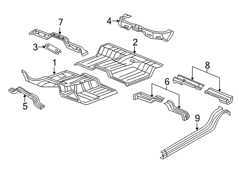 2017 Ram 3500 Cab - Floor Diagram
