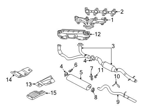 2003 Dodge Durango Exhaust Components Diagram