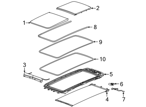 2024 Jeep Grand Cherokee L Sunroof Diagram