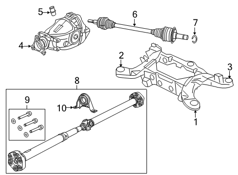 2013 Dodge Challenger Axle & Differential - Rear Diagram