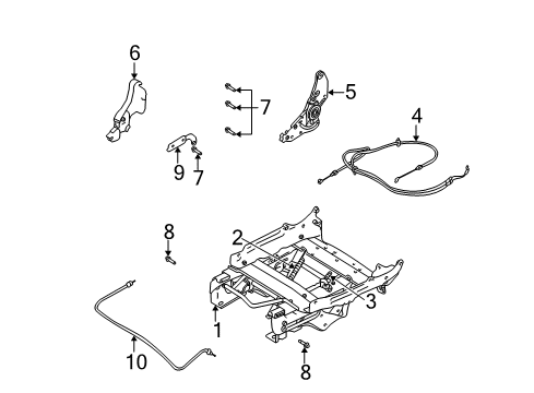 2003 Jeep Wrangler Tracks & Components Diagram