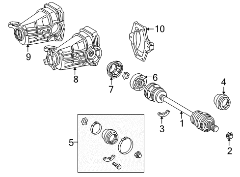 2004 Chrysler Crossfire Axle & Differential - Rear Diagram