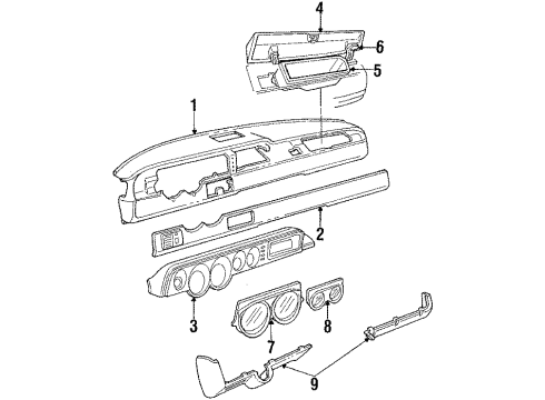 1987 Dodge B350 Instrument Panel Diagram