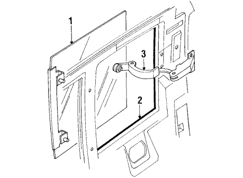 1993 Dodge Dakota Side Glass Diagram