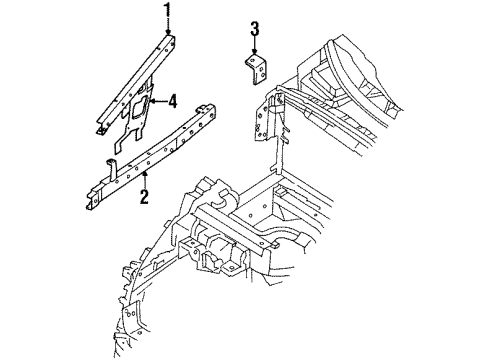 2002 Chrysler Prowler Inner Components - Hood Diagram