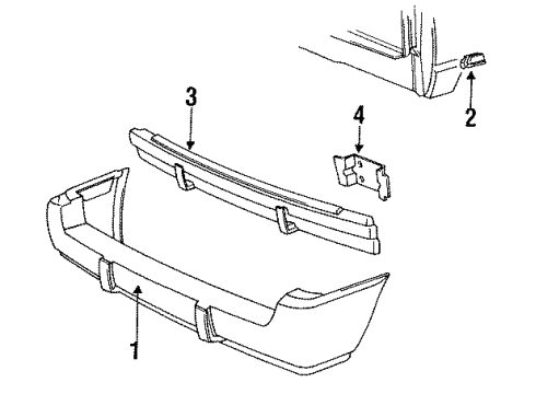 1993 Dodge Caravan Rear Bumper Diagram