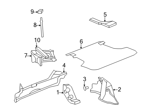 2010 Chrysler Sebring Interior Trim - Rear Body Diagram