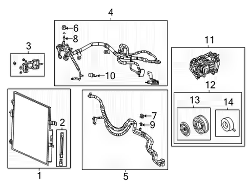 2025 Jeep Wagoneer L Condenser, Compressor & Lines Diagram