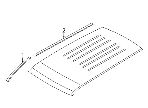 2009 Jeep Liberty Exterior Trim - Roof Diagram