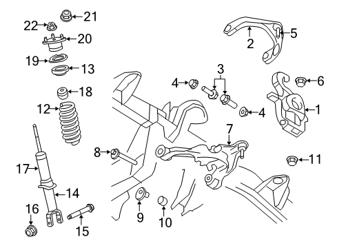 2024 Ram 1500 Classic Shocks & Suspension Components - Front Diagram 1 - Thumbnail