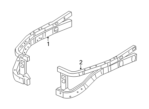2005 Dodge Durango Structural Components & Rails Diagram