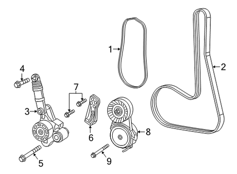 2019 Ram 1500 Belts & Pulleys Diagram