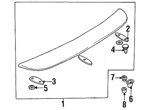 1996 Dodge Avenger Rear Spoiler Diagram