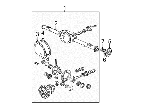 2007 Dodge Dakota Axle & Differential - Rear Diagram