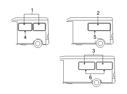 2004 Dodge Sprinter 3500 Side Panel - Glass & Hardware Diagram
