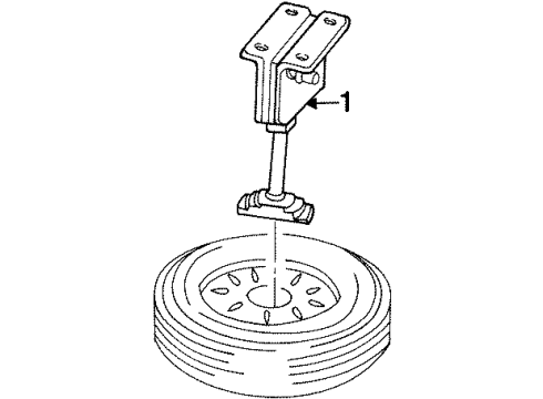 1994 Dodge Ram 2500 Carrier & Components - Spare Tire Diagram