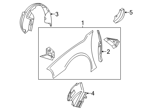 2003 Chrysler Sebring Fender & Components, Exterior Trim Diagram