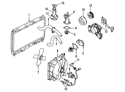 1994 Dodge Stealth Belts & Pulleys Diagram