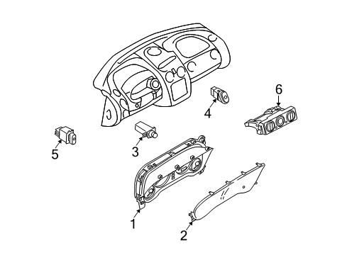 2005 Dodge Stratus Cluster & Switches Diagram