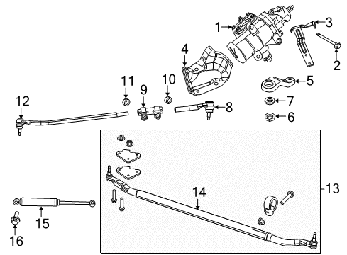 2017 Ram 3500 Steering Column & Wheel, Steering Gear & Linkage, Shroud, Switches & Levers Diagram