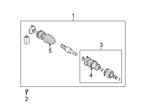 2002 Chrysler Sebring Drive Axles - Front Diagram 3 - Thumbnail