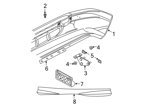 2002 Dodge Dakota Front Bumper Diagram