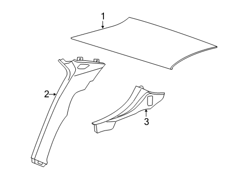 2017 Chrysler 300 Interior Trim - Quarter Panels Diagram