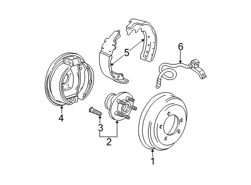 2002 Dodge Grand Caravan Brake Components Diagram