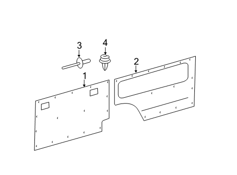 2007 Dodge Sprinter 3500 Interior Trim - Side Panel Diagram