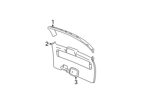 2002 Dodge Grand Caravan Interior Trim - Lift Gate Diagram