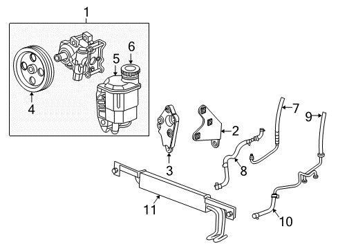 2006 Dodge Ram 2500 P/S Pump & Hoses, Steering Gear & Linkage Diagram 17 - Thumbnail
