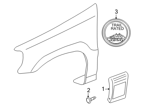 2001 Jeep Grand Cherokee Exterior Trim - Fender Diagram