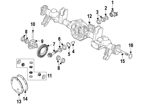 2009 Jeep Grand Cherokee Rear Axle, Differential, Propeller Shaft Diagram