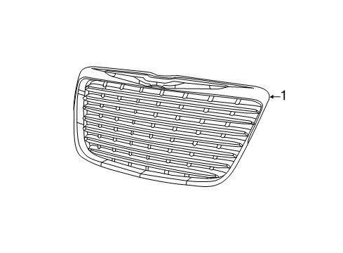 2011 Chrysler 300 Grille & Components Diagram