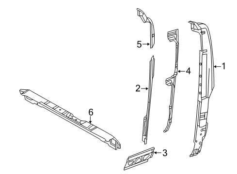 2019 Ram ProMaster 1500 Rear Body Diagram