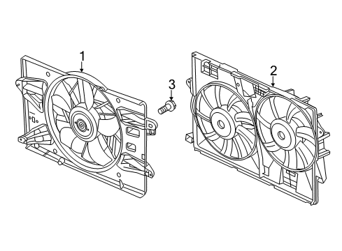 2015 Jeep Cherokee Cooling System, Radiator, Water Pump, Cooling Fan Diagram