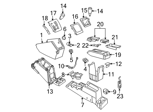 2009 Dodge Caliber Center Console Diagram