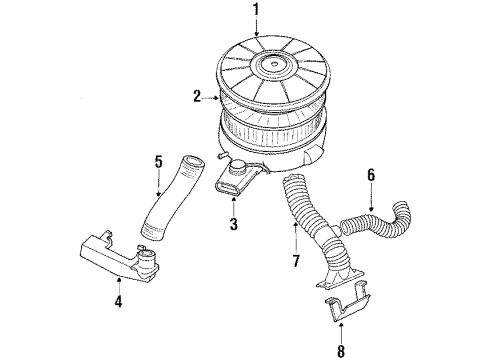 1989 Dodge B150 Air Inlet Diagram