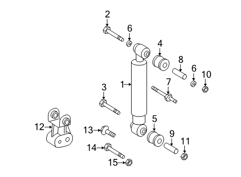 2004 Dodge Sprinter 3500 Shocks & Components - Rear Diagram