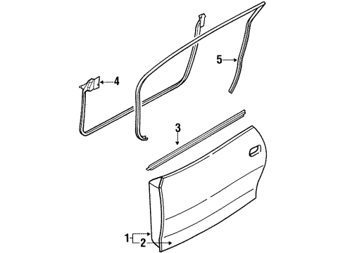 1999 Dodge Avenger Door & Components Diagram