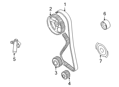 2002 Chrysler Sebring Engine Parts & Mounts, Timing, Lubrication System Diagram 3 - Thumbnail