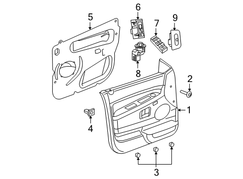 2009 Jeep Grand Cherokee Front Door Diagram