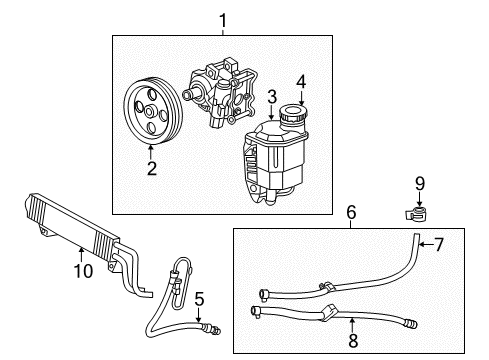 2011 Ram 1500 P/S Pump & Hoses, Steering Gear & Linkage Diagram