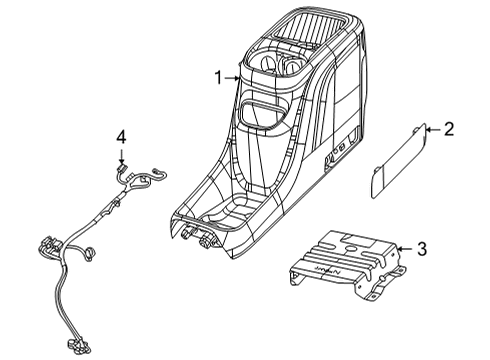 2024 Chrysler Voyager Center Console Diagram