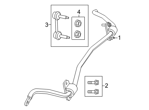 2019 Jeep Grand Cherokee Rear Suspension, Lower Control Arm, Ride Control, Stabilizer Bar, Torque Arm, Suspension Components Diagram